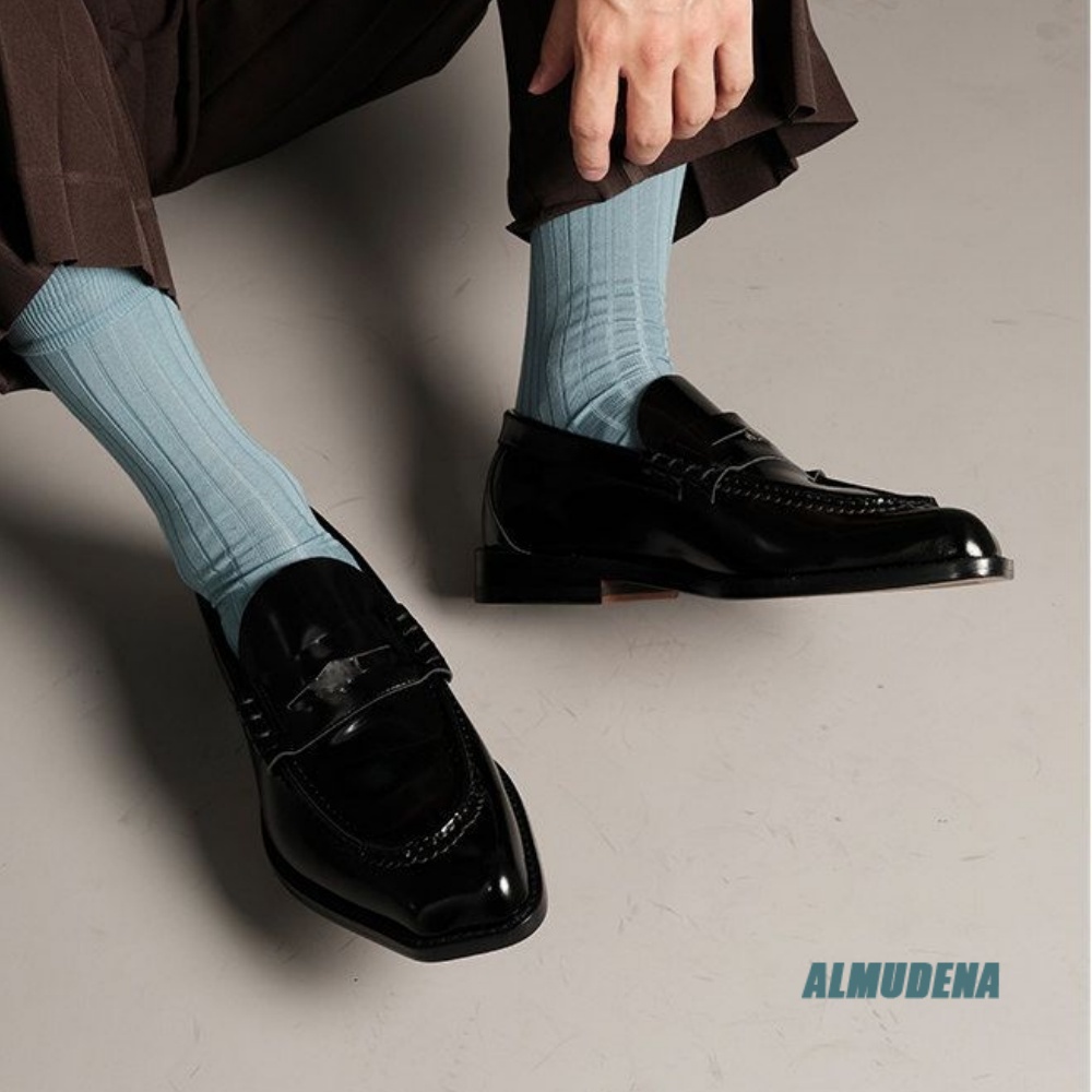 Formal Men Daily Wear Shoes - Fashion Men's Square Toe Loafers Slip-On