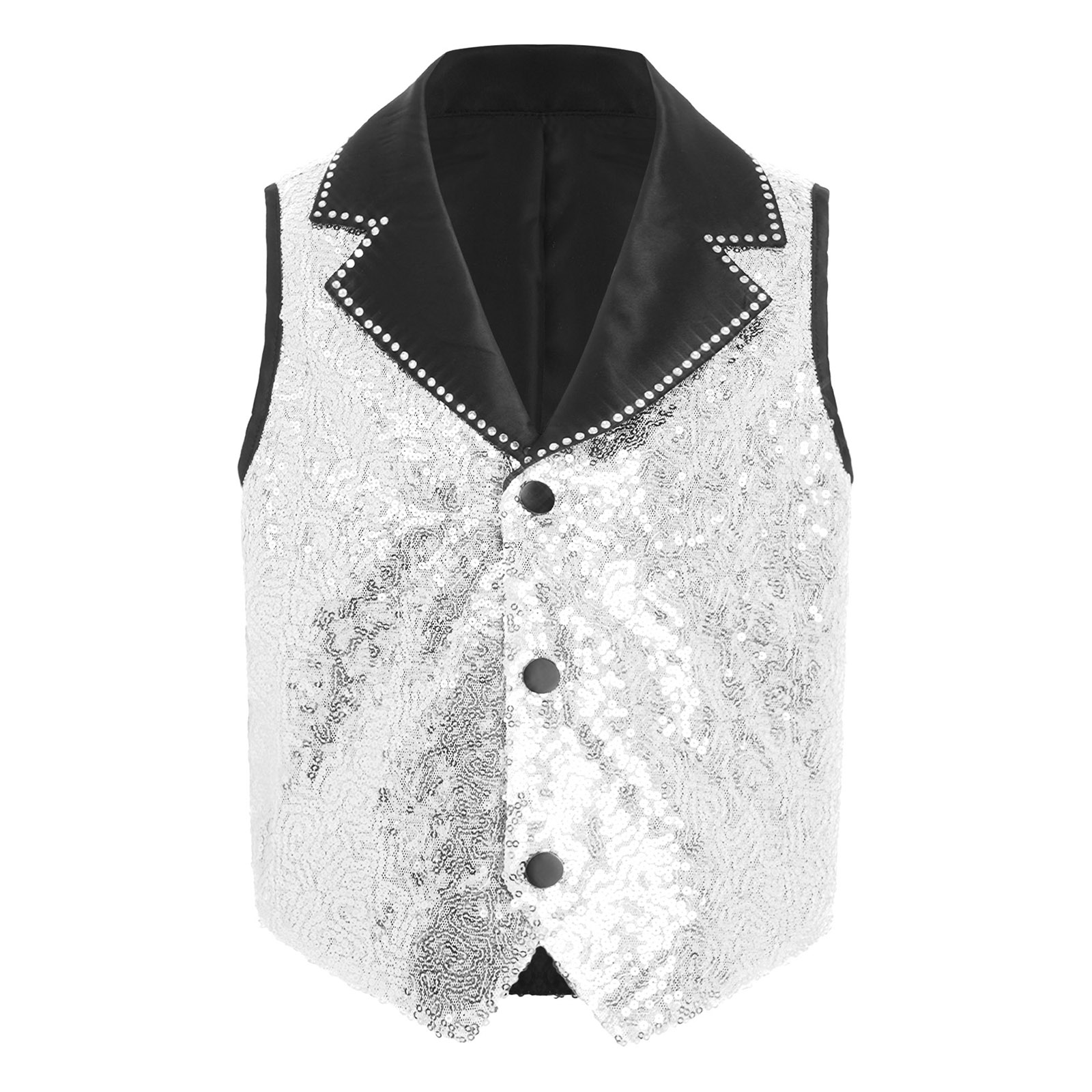 Boys Girls Vest Shiny Sequin S - Formal Vest Waistcoat recension och pris