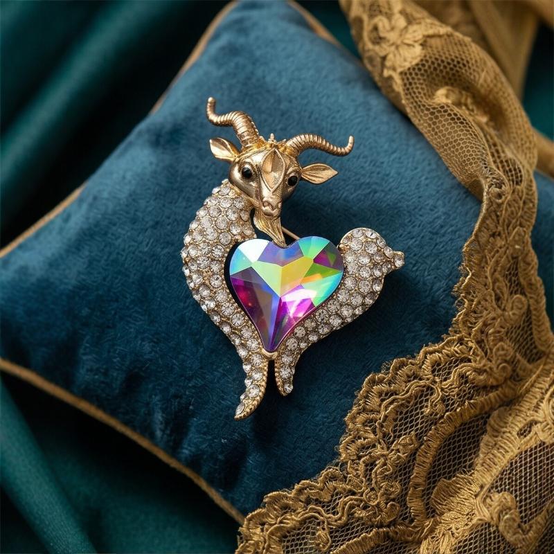 Unique Rhinestone Goat Brooch  - Unique Men'S Formal Wear recension och pris