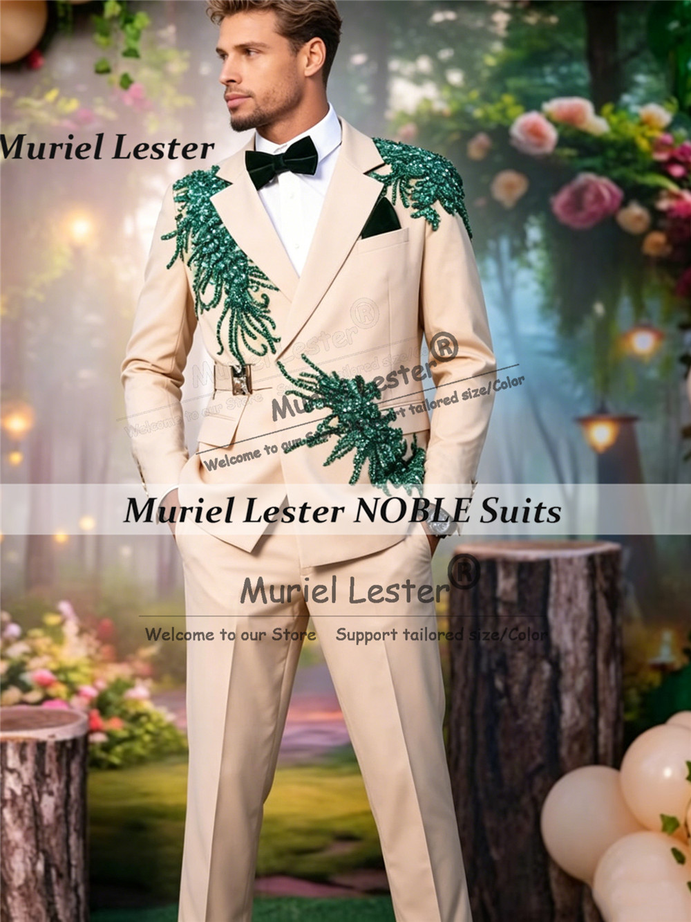 Customized Rhinestone Beaded S - Unique Men'S Formal Wear recension och pris