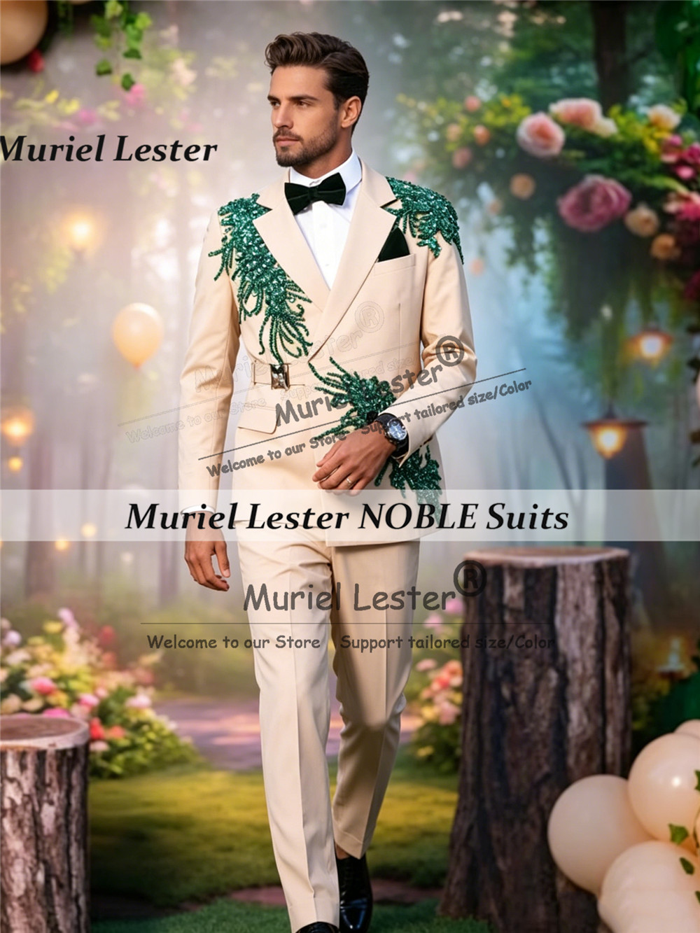 Customized Rhinestone Beaded S - Unique Men'S Formal Wear recension och pris