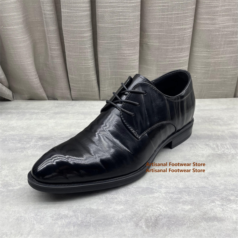 Men's Black Leather Oxford Sho - Formal Men Daily Wear Shoes recension och pris