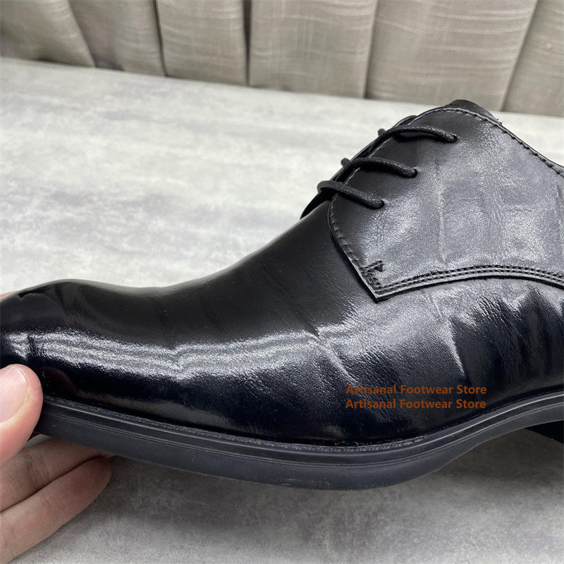 Men's Black Leather Oxford Sho - Formal Men Daily Wear Shoes recension och pris