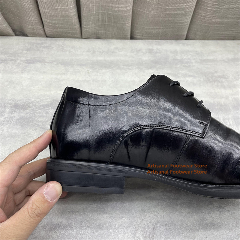 Men's Black Leather Oxford Sho - Formal Men Daily Wear Shoes recension och pris