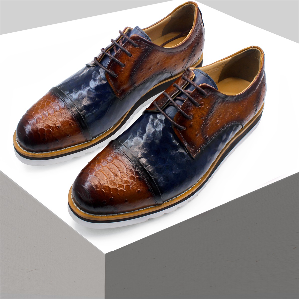 Luxury Men's Genuine Leather D - Men Formal Wear With Sneakers recension och pris