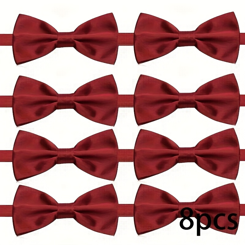 8Pcs/12Pcs Men's Burgundy Pre- - Men'S Formal Wear Bow Ties recension och pris