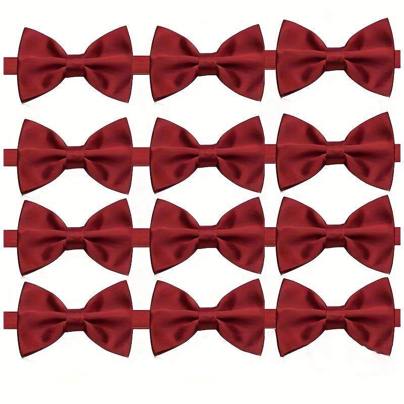 8Pcs/12Pcs Men's Burgundy Pre- - Men'S Formal Wear Bow Ties recension och pris