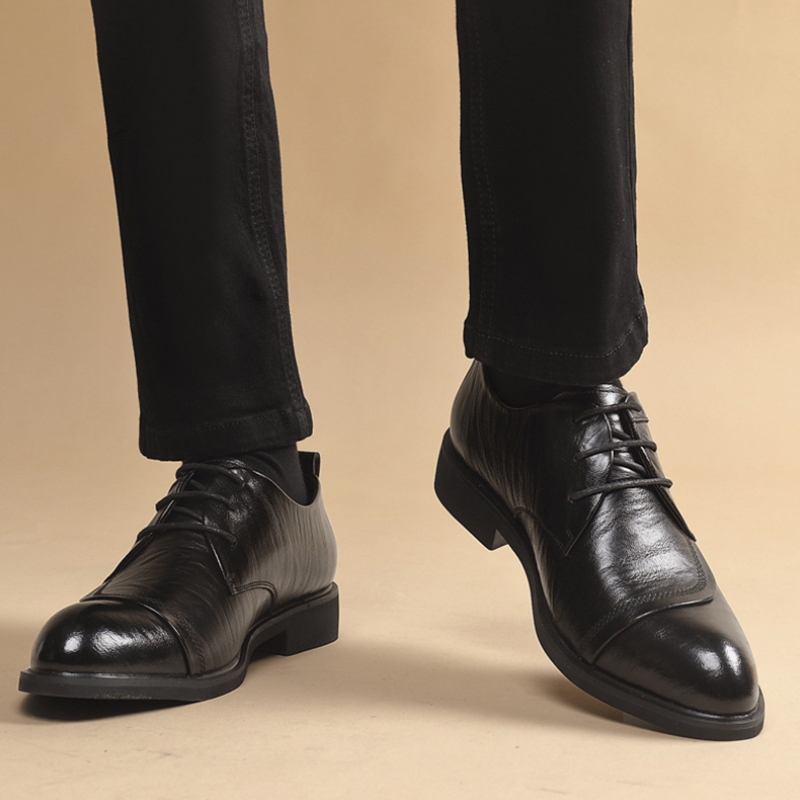 Leather Oxford Shoes With Meta - Formal Men Daily Wear Shoes recension och pris