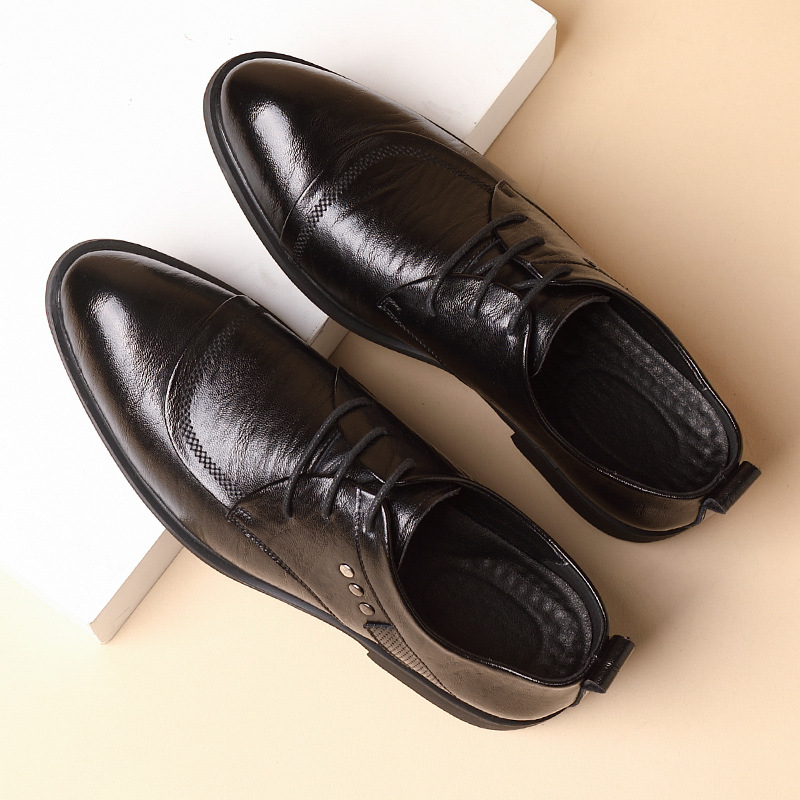 Leather Oxford Shoes With Meta - Formal Men Daily Wear Shoes recension och pris