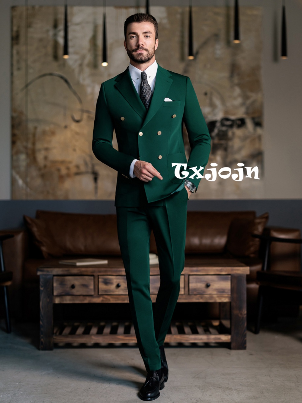 Green Formal Man Slim Fit Suit - Elegant Formal Men'S Wear recension och pris