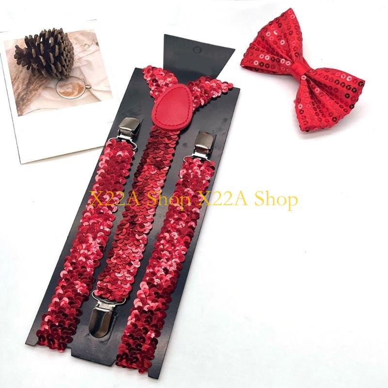 Unique Shining Suspenders Bowt - Suspender Clip Formal recension och pris