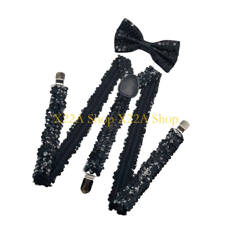 Unique Shining Suspenders Bowt - Suspender Clip Formal recension och pris