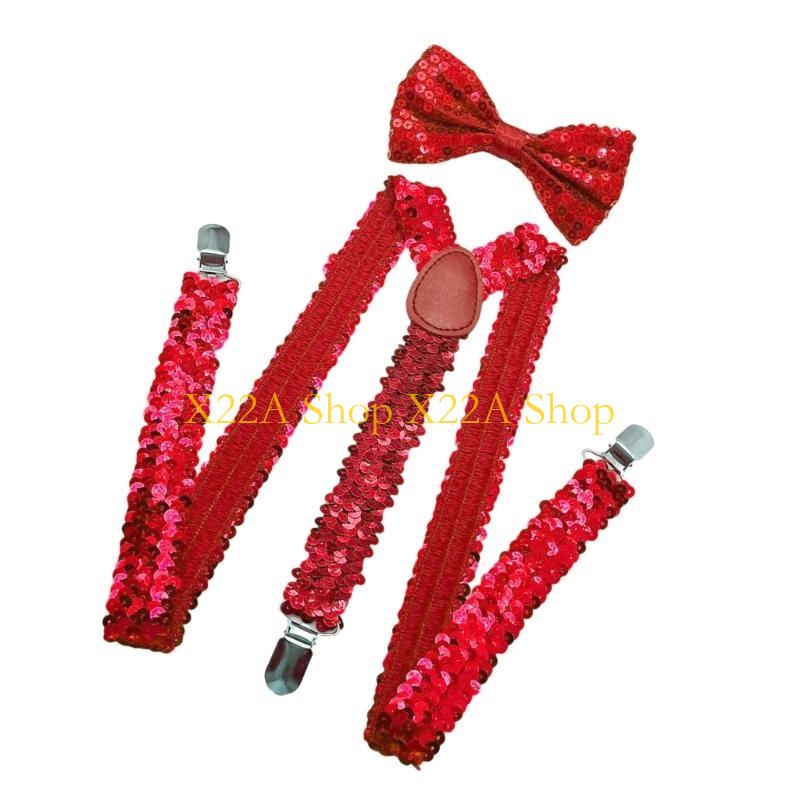 Unique Shining Suspenders Bowt - Suspender Clip Formal recension och pris