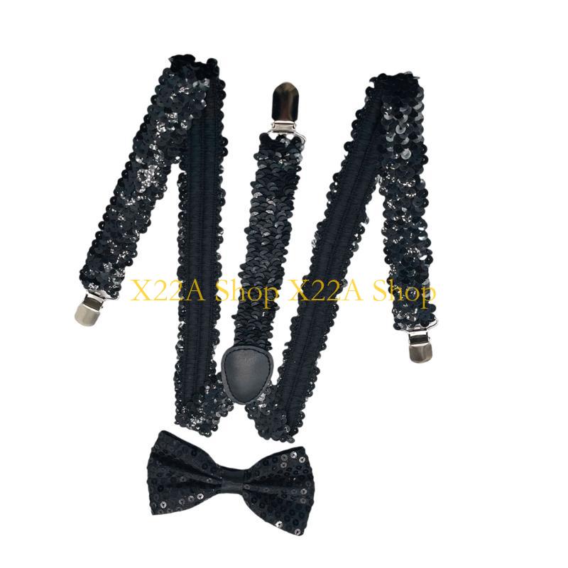 Unique Shining Suspenders Bowt - Suspender Clip Formal recension och pris