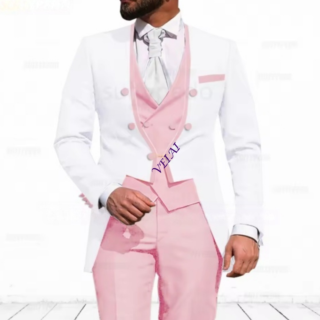 Customized Sky Blue 3-Piece Su - Elegant Formal Men'S Wear recension och pris