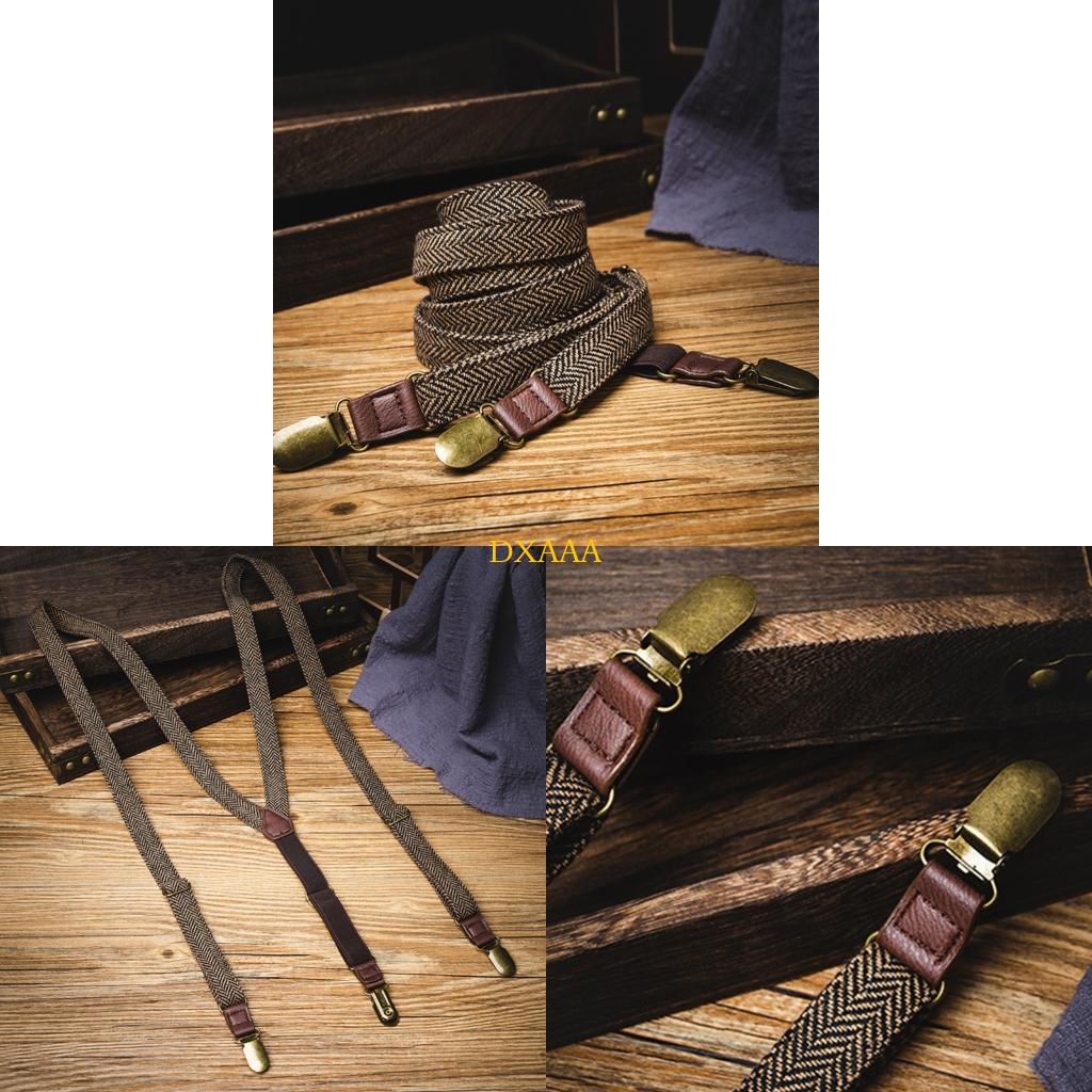 DXAA Men Elastic Suspenders 3  - Suspender Clip Formal recension och pris