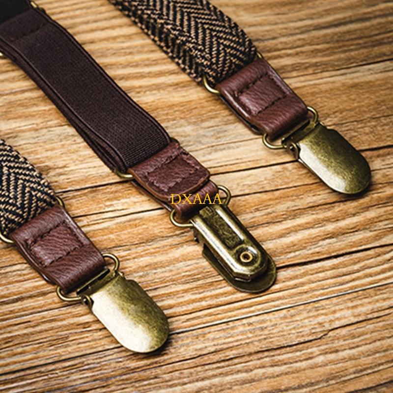 DXAA Men Elastic Suspenders 3  - Suspender Clip Formal recension och pris
