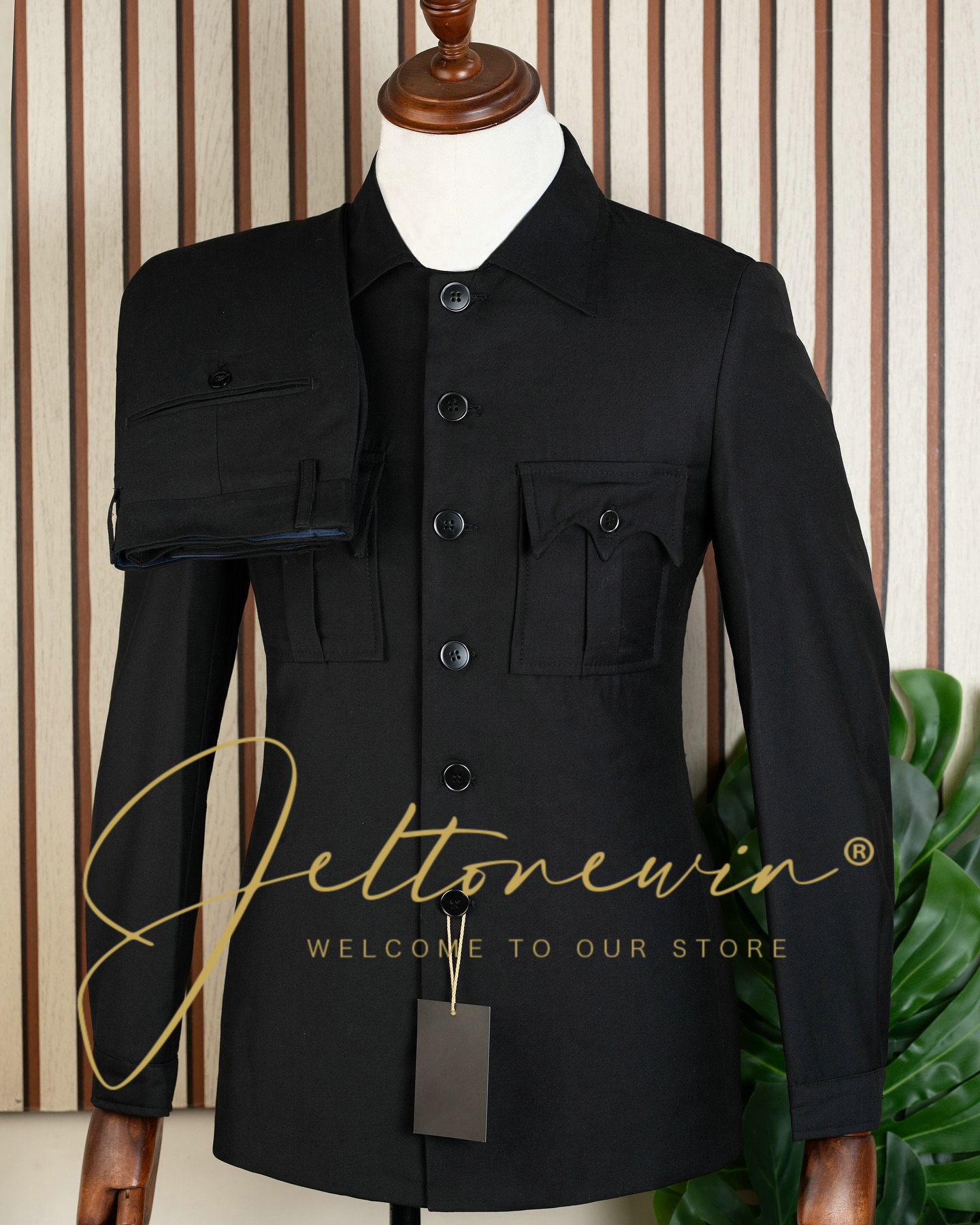 Men's Navy Blue Two Piece Suit - Latest Men Formal Wear recension och pris