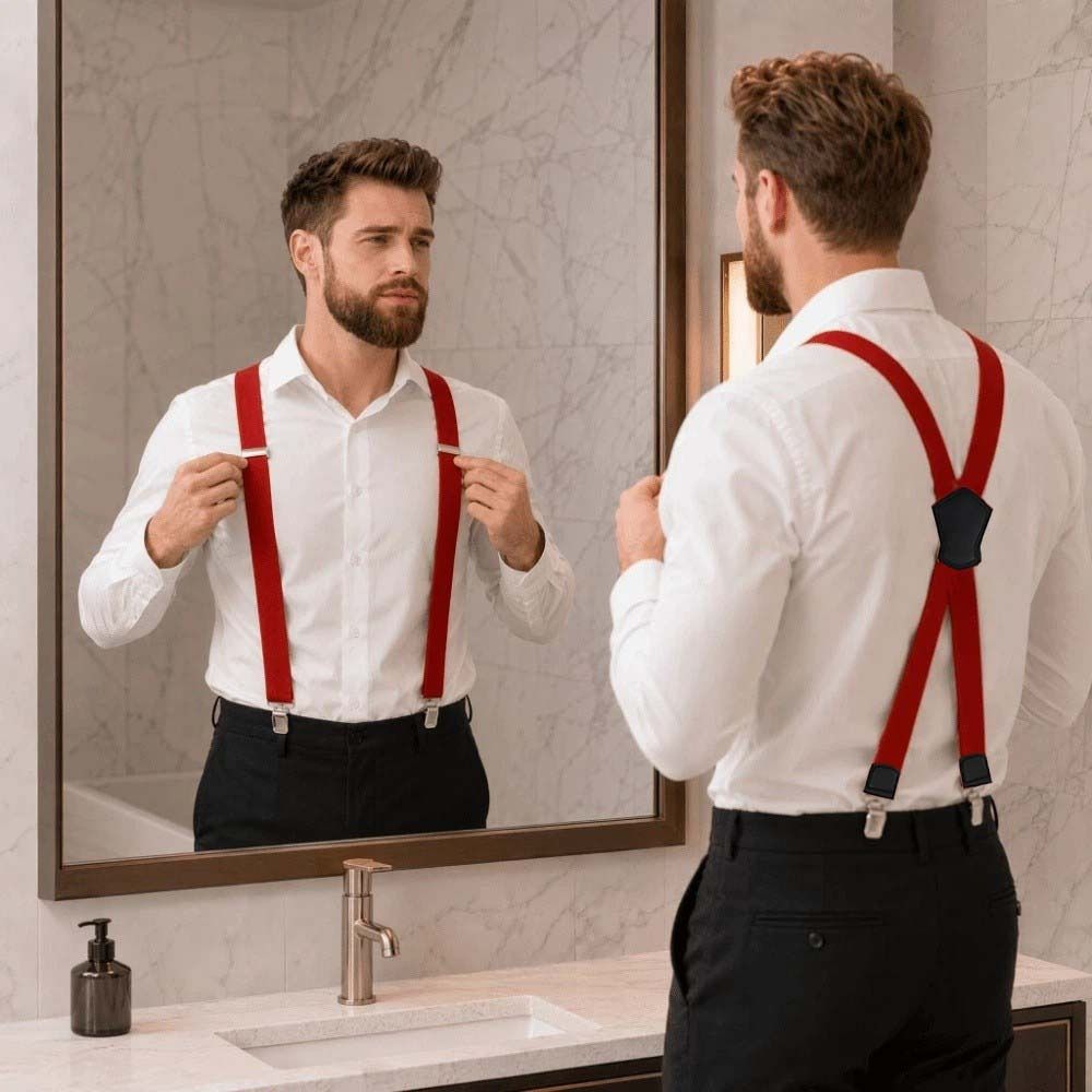 Elastic Heavy Duty Suspenders  - Suspender Clip Formal recension och pris