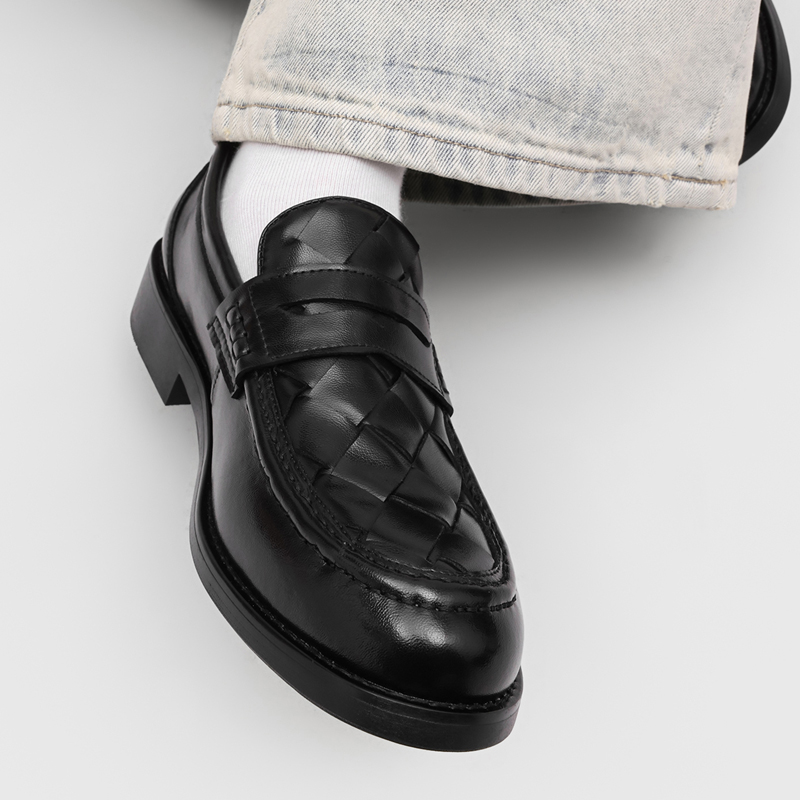 Men handmade woven penny loafe - Formal Men Daily Wear Shoes recension och pris
