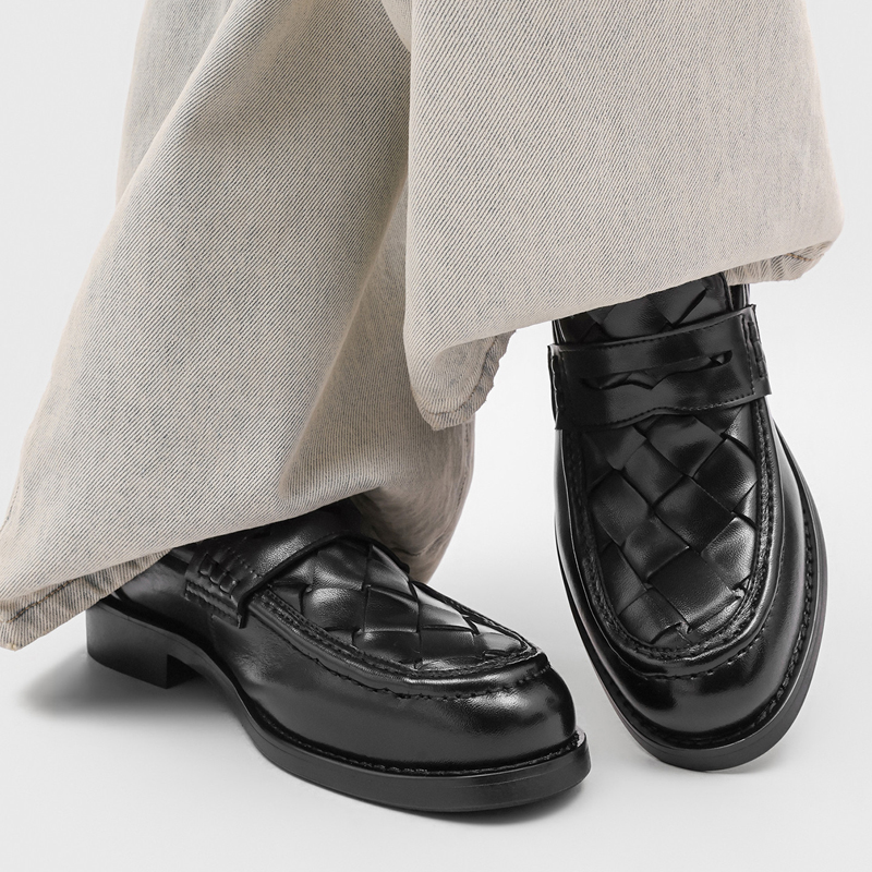 Men handmade woven penny loafe - Formal Men Daily Wear Shoes recension och pris