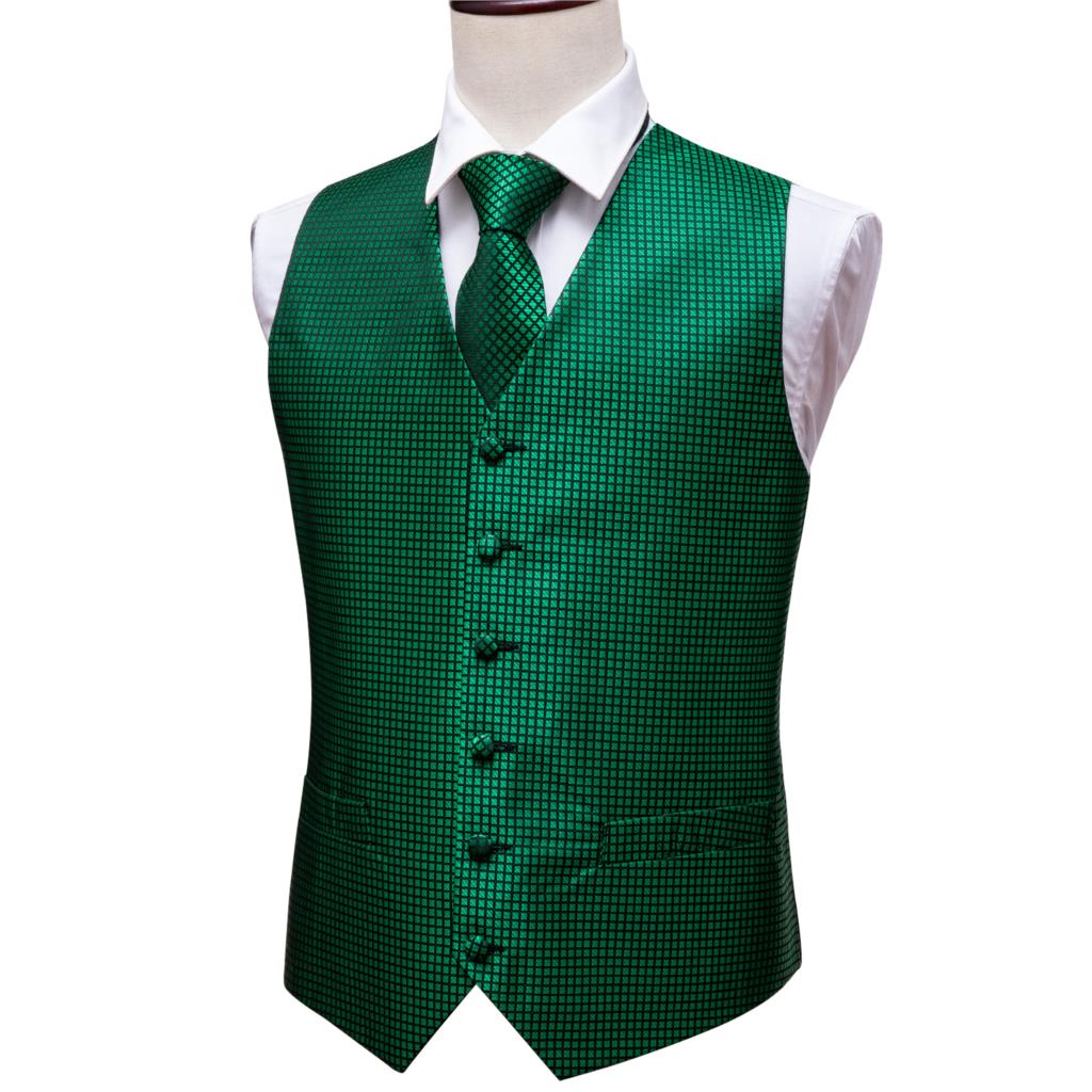 Green Suit Vest Men Paisley Wa - Formal Vest Waistcoat recension och pris