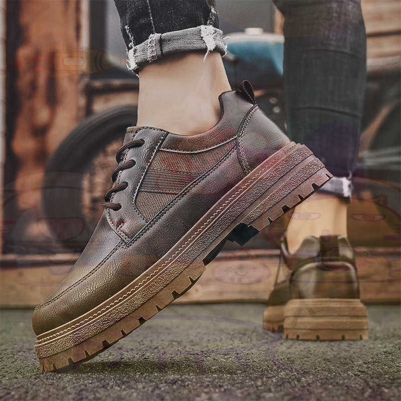 Dark Natural Leather Fashion T - Men Formal Wear With Sneakers recension och pris