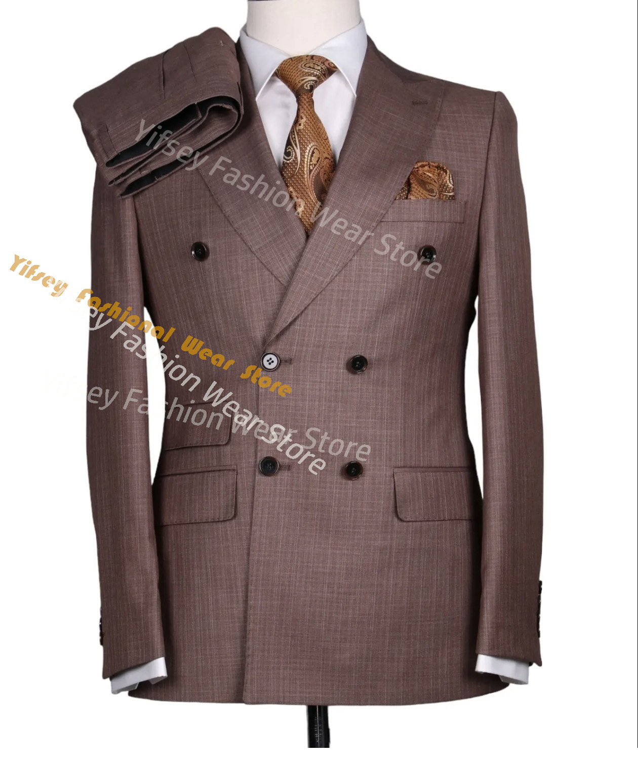 Brown Summer Man Suit Set Coat - Latest Men Formal Wear recension och pris