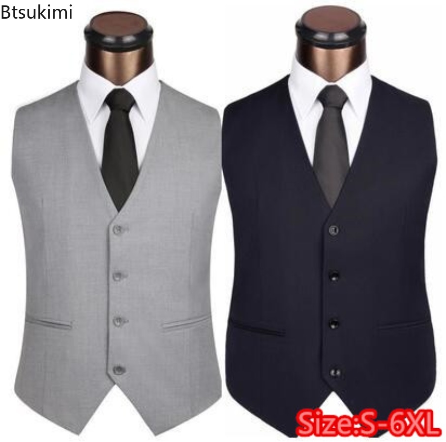 S-6XL Plus Size Men's Korean S - Men Formal Wear Vest recension och pris