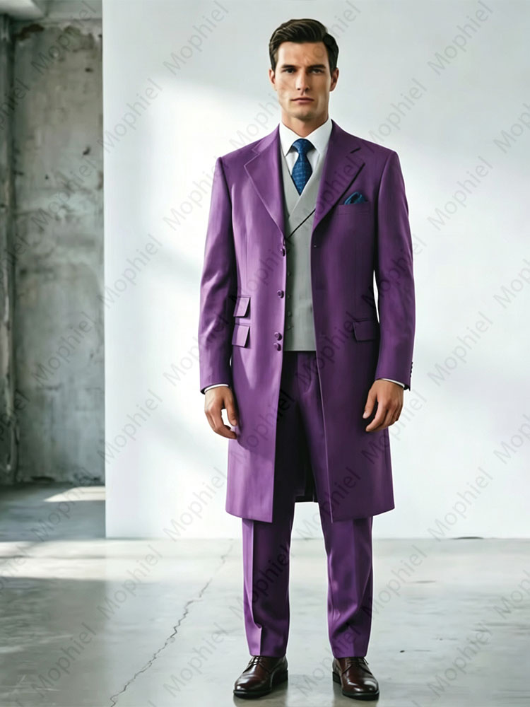 High Quality Long Men's Suits  - Formal Vest Waistcoat recension och pris