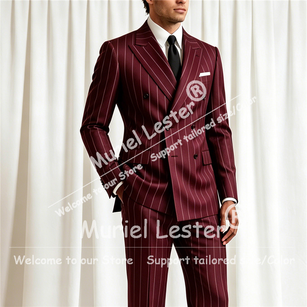 Elegant Stripes Suit Men 2 Pie - Elegant Formal Men'S Wear recension och pris