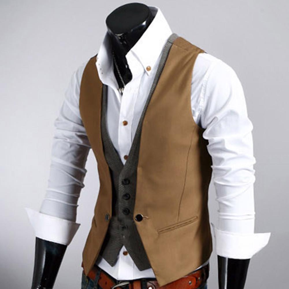 Men Formal Waistcoat Vest Busi - Formal Vest Waistcoat recension och pris