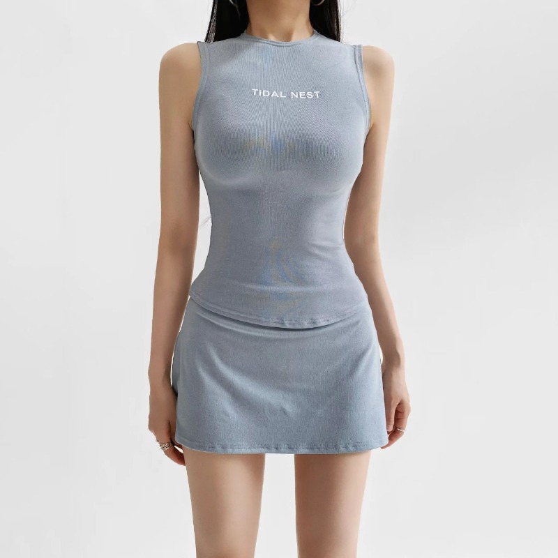 New Letter Printed Round Neck  - Slim Fit Suit Set recension och pris