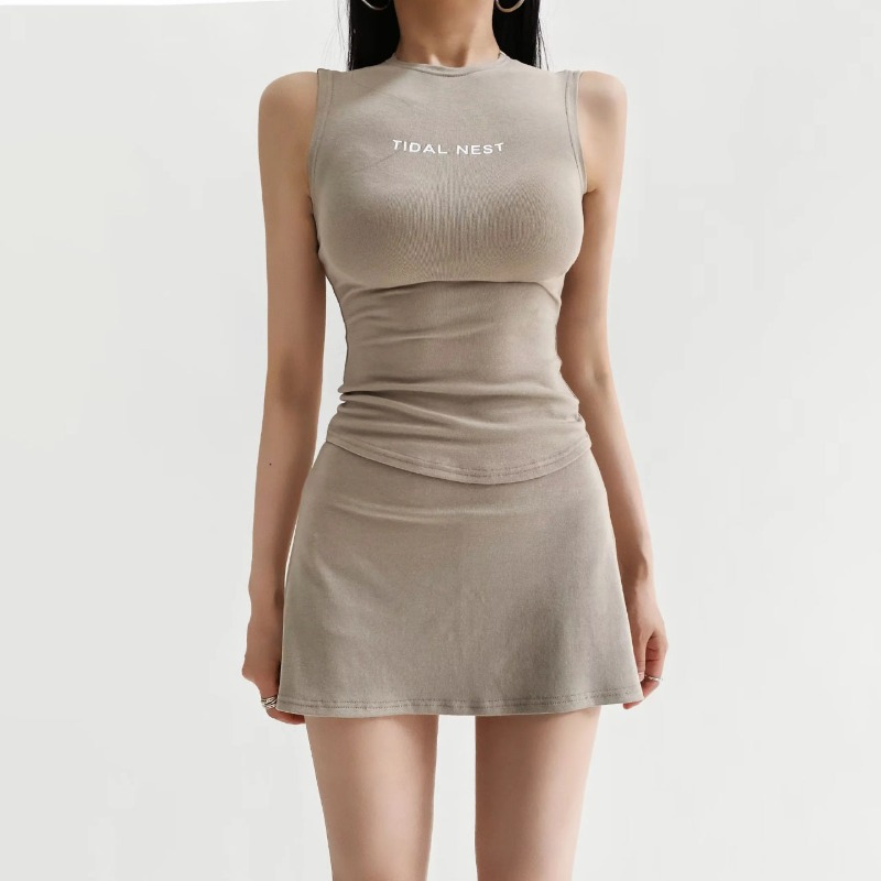 New Letter Printed Round Neck  - Slim Fit Suit Set recension och pris