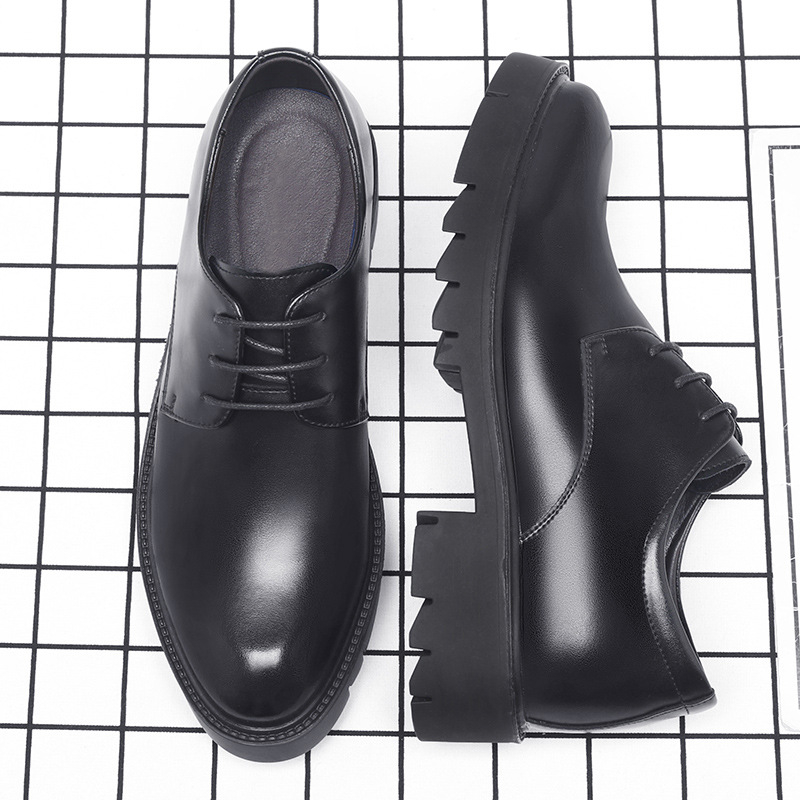 Mens Black Leather Lace Up Dre - Formal Men Daily Wear Shoes recension och pris