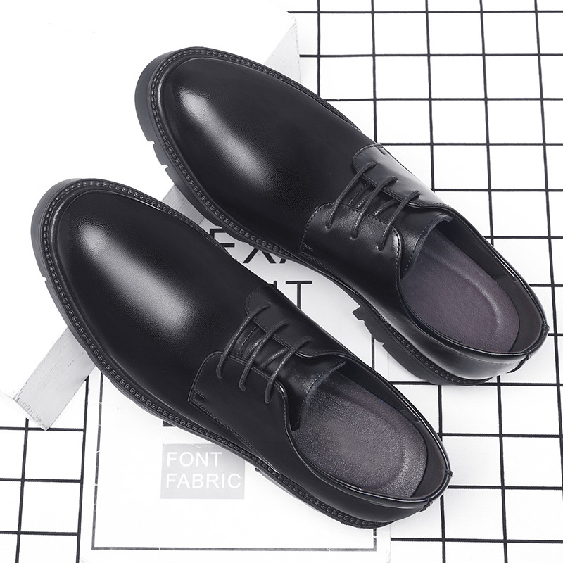 Mens Black Leather Lace Up Dre - Formal Men Daily Wear Shoes recension och pris