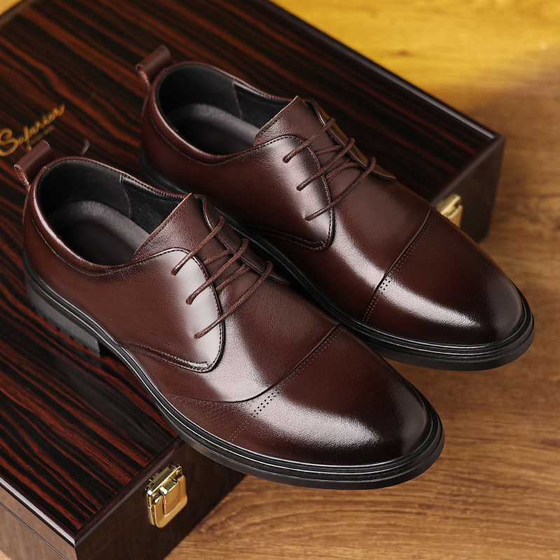 Mens Black Genuine Leather Tex - Formal Men Daily Wear Shoes recension och pris