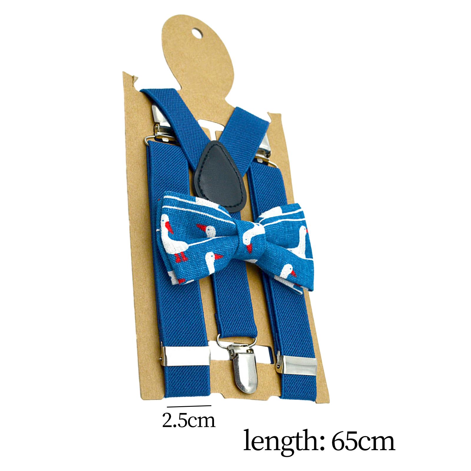 Kids Suspenders Bow Tie Set wi - Suspender Clip Formal recension och pris