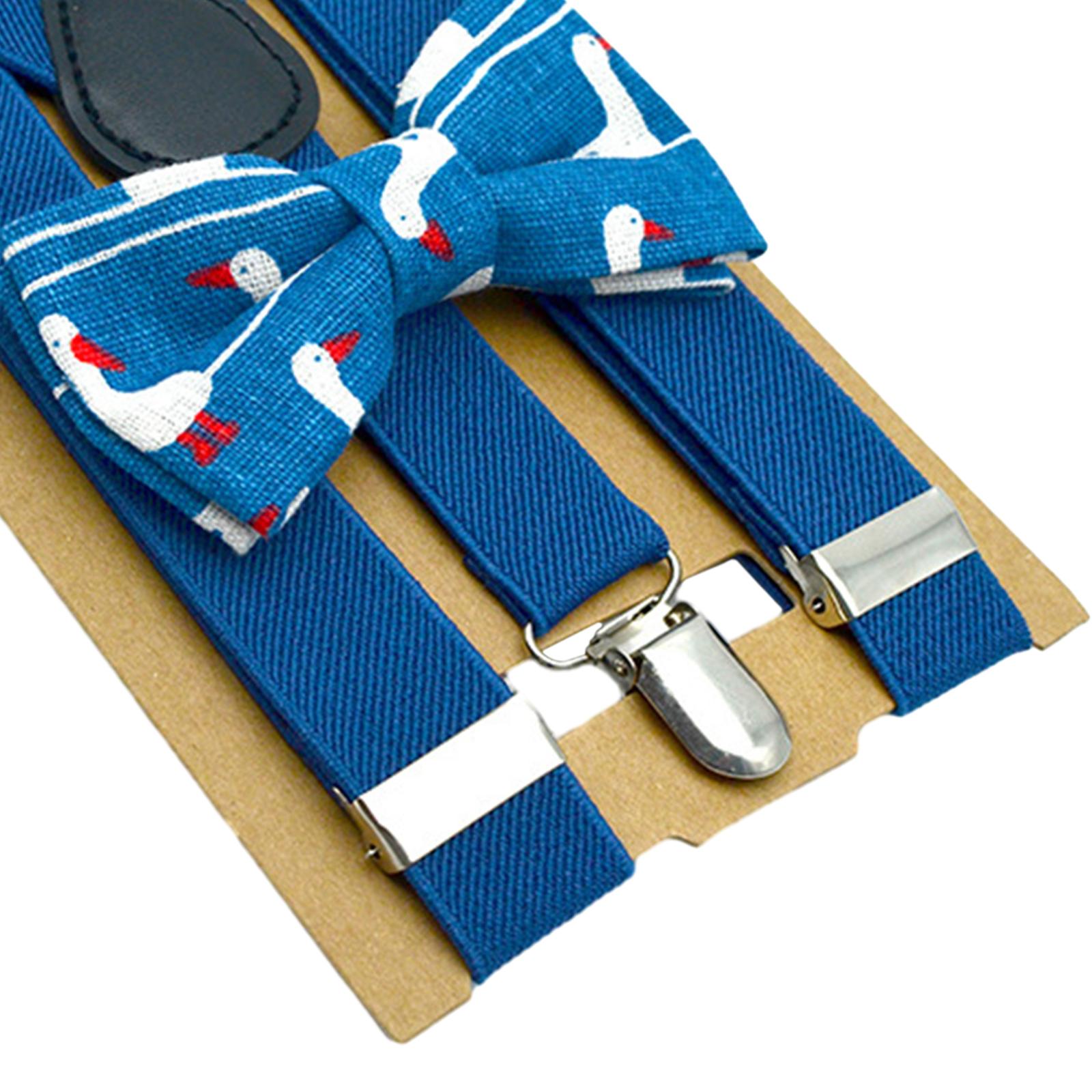 Kids Suspenders Bow Tie Set wi - Suspender Clip Formal recension och pris