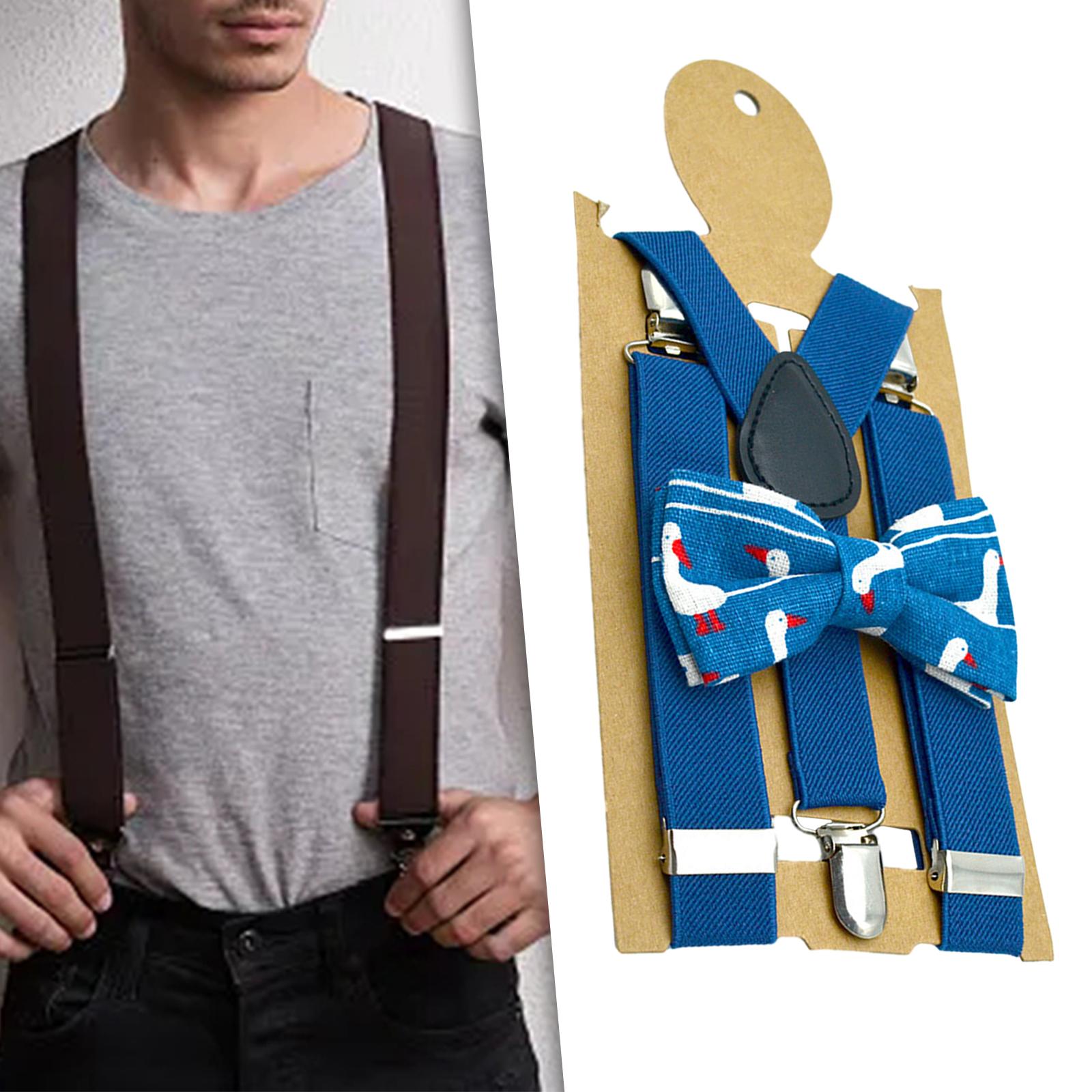 Kids Suspenders Bow Tie Set wi - Suspender Clip Formal recension och pris